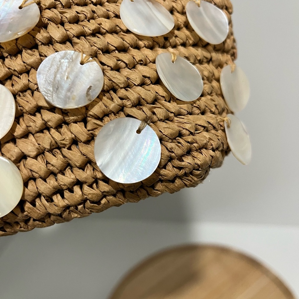 NEW J. Crew Handknotted Straw Rectangular Clutch with Paillettes CJ893 $148 - Picture 11 of 11